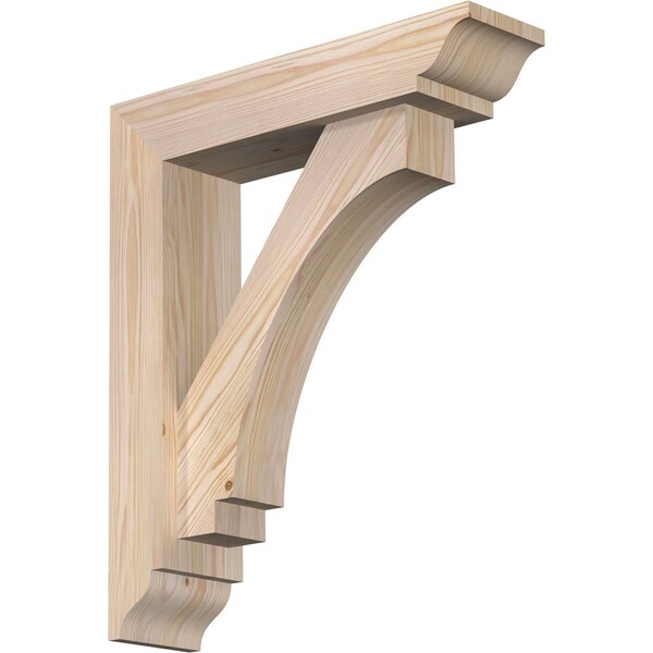 Ekena Millwork Imperial Traditional Smooth Bracket w/ Offset Brace, Douglas Fir, 5 1/2"W x 22"D x 26"H BKT0604X22X26IMP01SDF - main